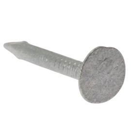 Merriway BH02285 (120 gm) Galvanised Roofing Felt Clout Nails Extra Large Head, 25mm (1 inch) - Pack of 120g