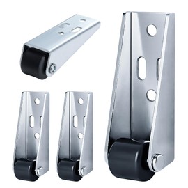 4 Pcs Side Mount Caster Wheels of Non-Slip Heavy Duty Directional,Wooden Door Drooping Support Sinking Repair,for Coffee Tables Sofa Trundles and Furniture