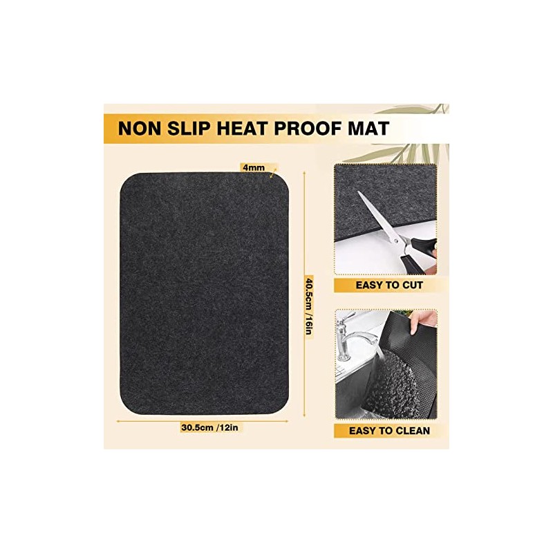 Heat Resistant Silicone Mats for Kitchen Appliances - Set of