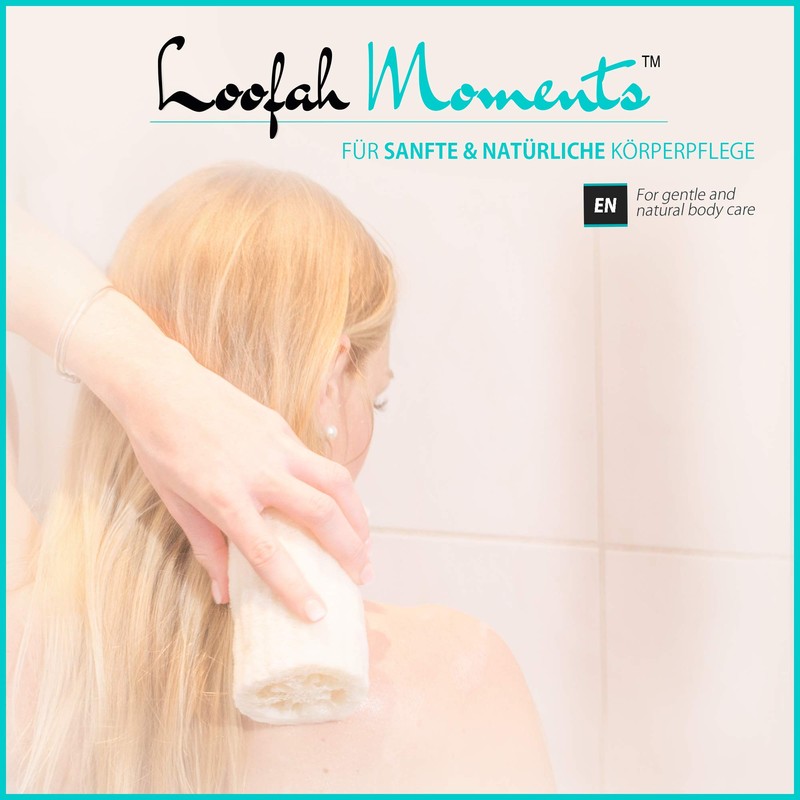 Loofah Moments Loofah Sponge, Plastic-Free & Unbleached, Natural Sponge Made