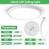 MLZZLYLK 6PK 12 inch LED Flush Mount Ceiling Light Fixture,24W