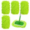 4PCS Chenille Mop Pads Compatible with Swiffer & 10''-12'' Mops