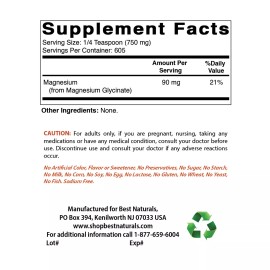 Best Naturals Magnesium Glycinate Powder 1 Pound