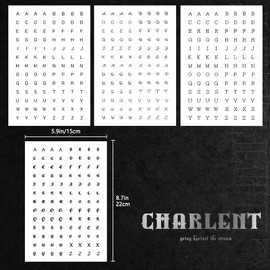 CHARLENT Semi-Permanent Tattoos with English Letters for Adults - 2 Weeks Durable Letters, Fake Tattoos for Women and Men, Fingers, Neck and Body/Fades Natural