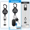 2 Pack Retractable Keychain - Heavy Duty Carabiner Badge Holder,