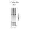 2PCS 30ml/1oz Empty Clear Plastic Airless Pump Bottles Lotion Dispenser