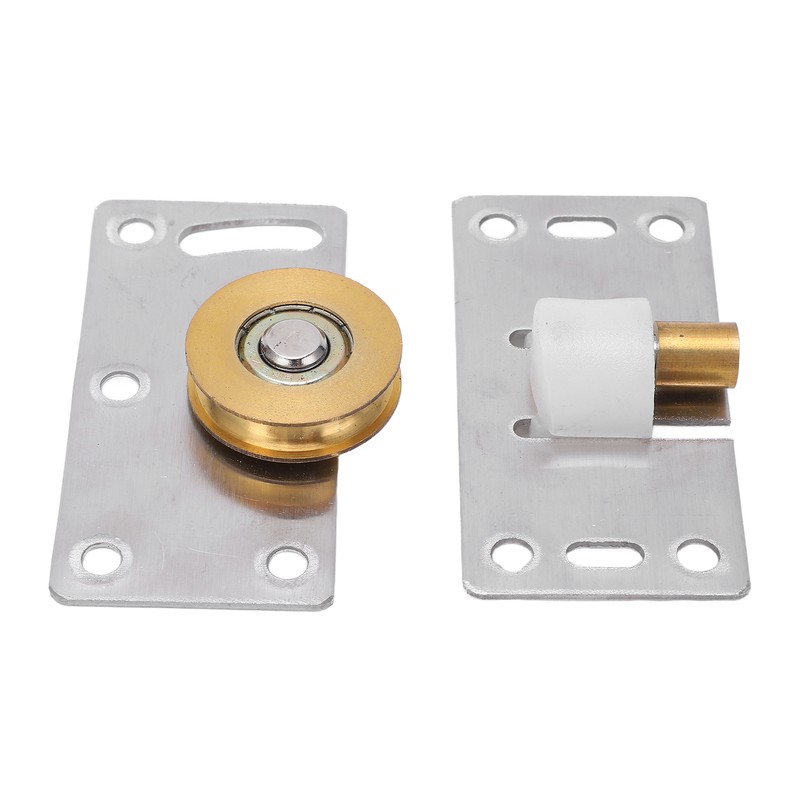 2 Sets Sliding Door Roller Brass Stainless Steel Pulley for