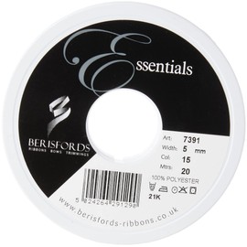 Berisfords 7391 20 m x 5 mm Traditional Check Gingham Ribbon, Red