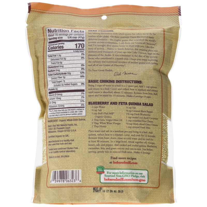 Bob's Red Mill Organic White Quinoa, 26 Oz