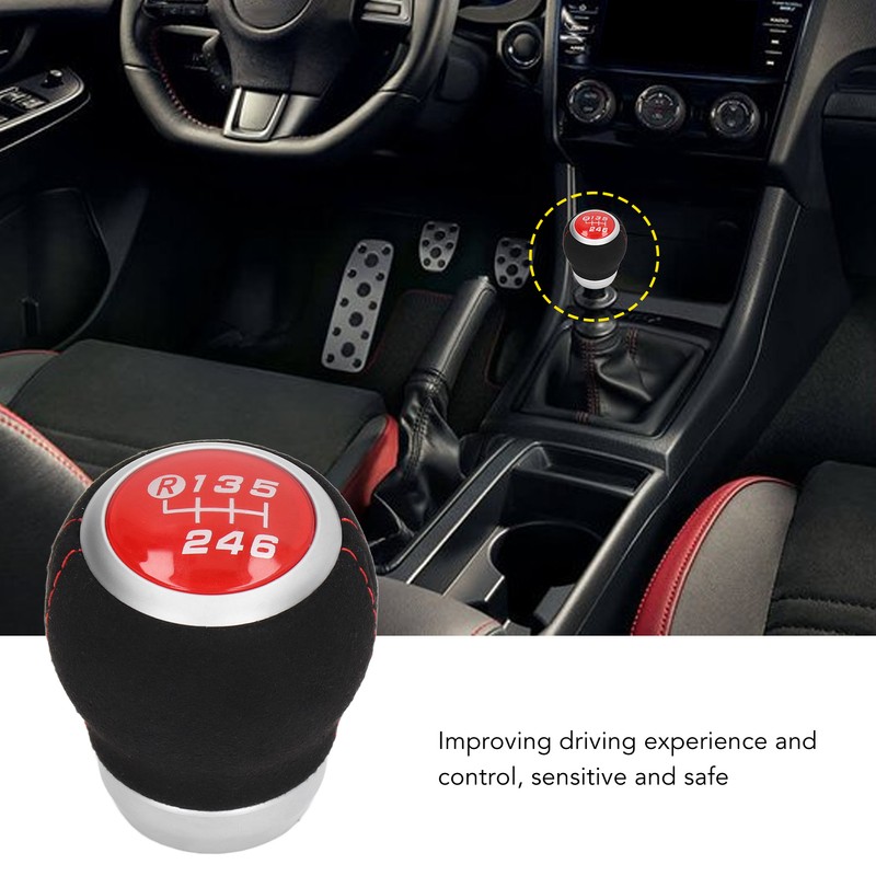 6 Speed Gear Shift Knob Manual Shifter Head Automotive Body