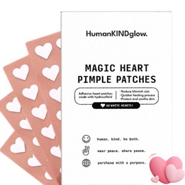 Humankindglow Magic Heart Pimple Patches for Face – 48 Hydrocolloid Acne Patch | Blemish Patches & Spot Treatment for Pimples, Acne| Cute Heart Pimple Patch Design for Skincare