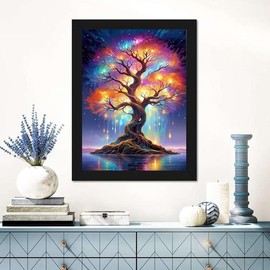 Tree 5D Diamond Painting Art Kits for Beginner DIY Full Drill Diamond Dots Crystal Craft Kits for Home Wall Decor Gifts