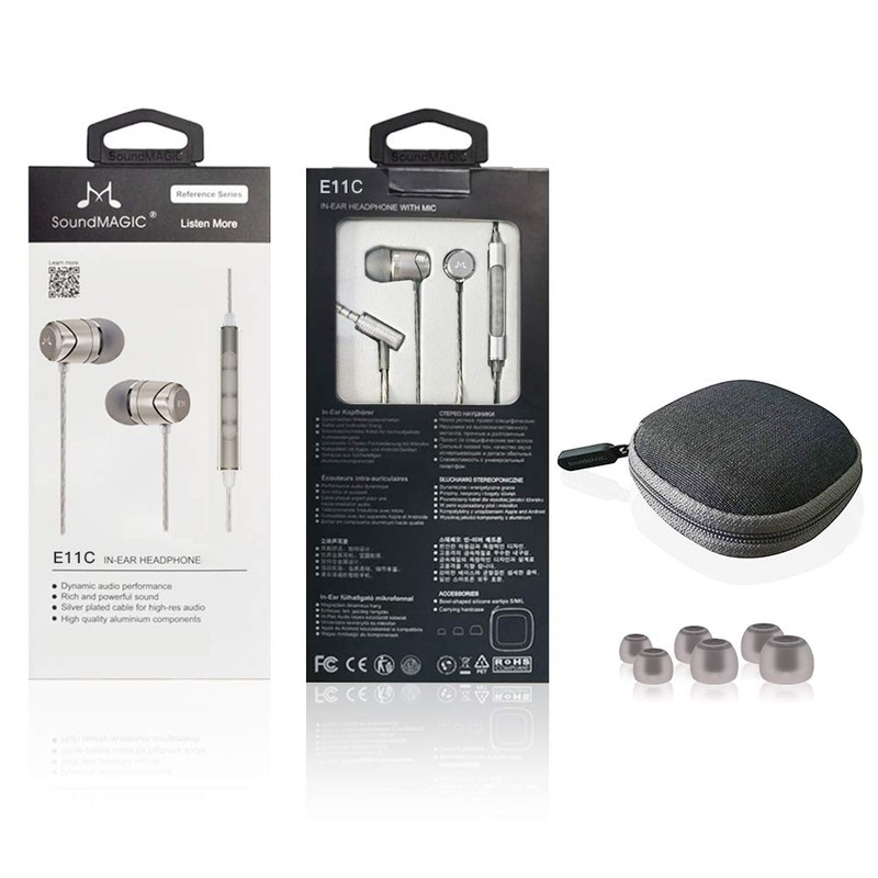 Soundmagic E11C Wired Earbuds With Microphone HiFi Stereo Earphones Noise
