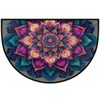 Mandala Retro Half Round Door Mat Semi Moon Rug Fireplace