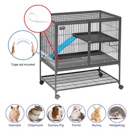 4 Pack Pet Cage Liner with Zip Ties Pet Rabbit Habitat Guinea Pig Cage 14" x 4.5" Adjustable Plastic Side Protection Urine Guard Panels by Marketing Holders