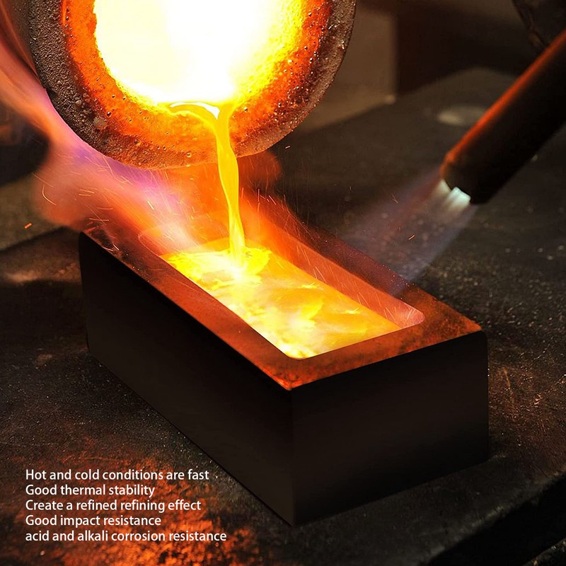 Graphite Ingot Mold Melting Gold Silver Brass Graphite Casting Mold