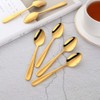 Bisda 8-Piece Coffee Spoon Set, 18/10 Stainless Steel Gold Tea