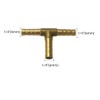 QLXHBOT 1/4" Hose Barb Fitting,Tee 3 way Brass Fitting Intersection/Split
