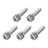 sourcing map M5 x 25mm Stainless Steel Phillips Pan Head