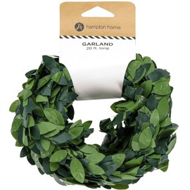 Hampton Art Wire Greenery Garland, 20', Vines, Vines for Bedroom, Fake Vines, Fake Leaves, Garlands for Decoration, Vines Decor, Greenery, Faux Greenery