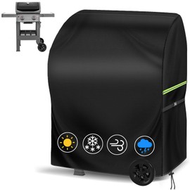 KHAMAL Small BBQ Cover - Barbecue Cover Waterproof, 420D Heavy Duty Oxford Fabric BBQ Cover for Weber, Char-Broil - 77x70x110cm