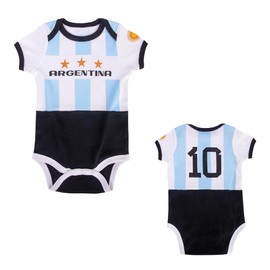 Unique Baby Soccer Jerseys #10 Argentina Toddler Soccer Shirt Outfit for Boys & Girls Football Training (CN-ATS,12-18M)
