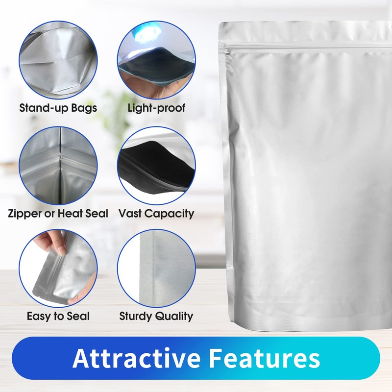 15 Mil 5 Gallon Mylar Bags for Food Storage with