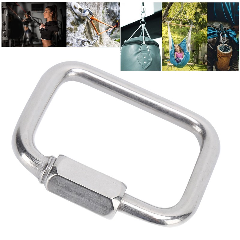 Chain Link Stainless Steel 4‑Corner Multifunctional Connection Buckle for Outdoor