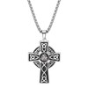 Oidea Viking Celtic Knot Cross Necklace: Norse Odin Triangle Knot