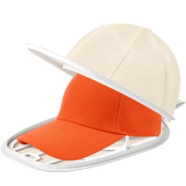 Coopache Hat Washer Cage Hats Cleaner, Hat Washer for Baseball caps for Washing Machine or Dishwasher, Ball Cap Washer Frame (Beige White)
