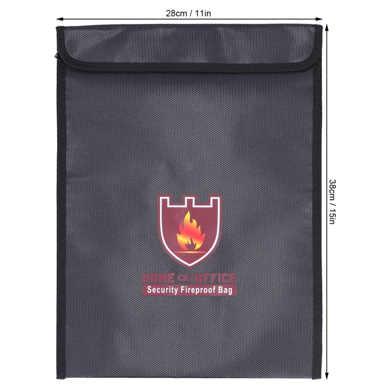 Fireproof Waterproof Bag Multi Function Money Document Jewelry Valuables Pouch