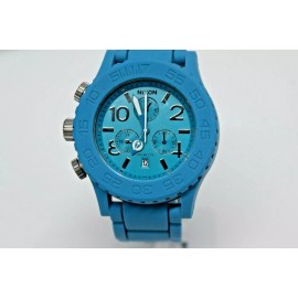 Nixon New Nixon 42-20 Blue Rubber Chronograph Lefty A309 917-00 $375 Watch