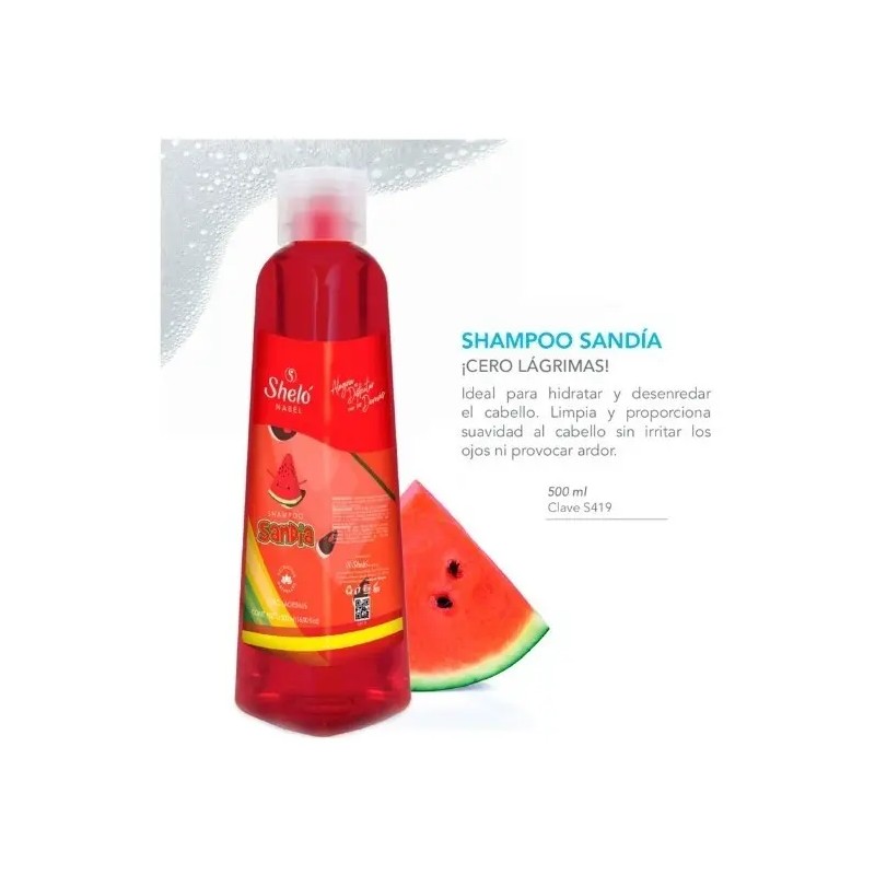 Shampoo Sandía Cero Lágrimas 500ml Limpieza Delicada Niños