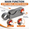 Coaxial Cable Stripping Tool for Wire Prep – Adjustable 4/6/8/9/12mm