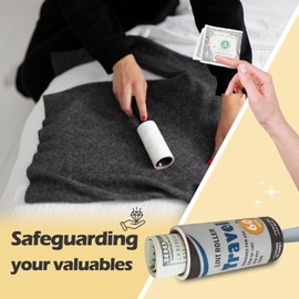 Keep Your Secret - Lint Roller for Diversion Safe, Hidden Compartment for Keys, Cash and Valuables (Grey)