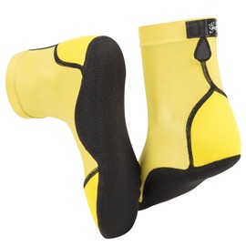 Seavenger High Cut Beach Socks with Grip Sole for Sand, Volleyball, Snorkeling, Diving, Wading (Yellow, Small)