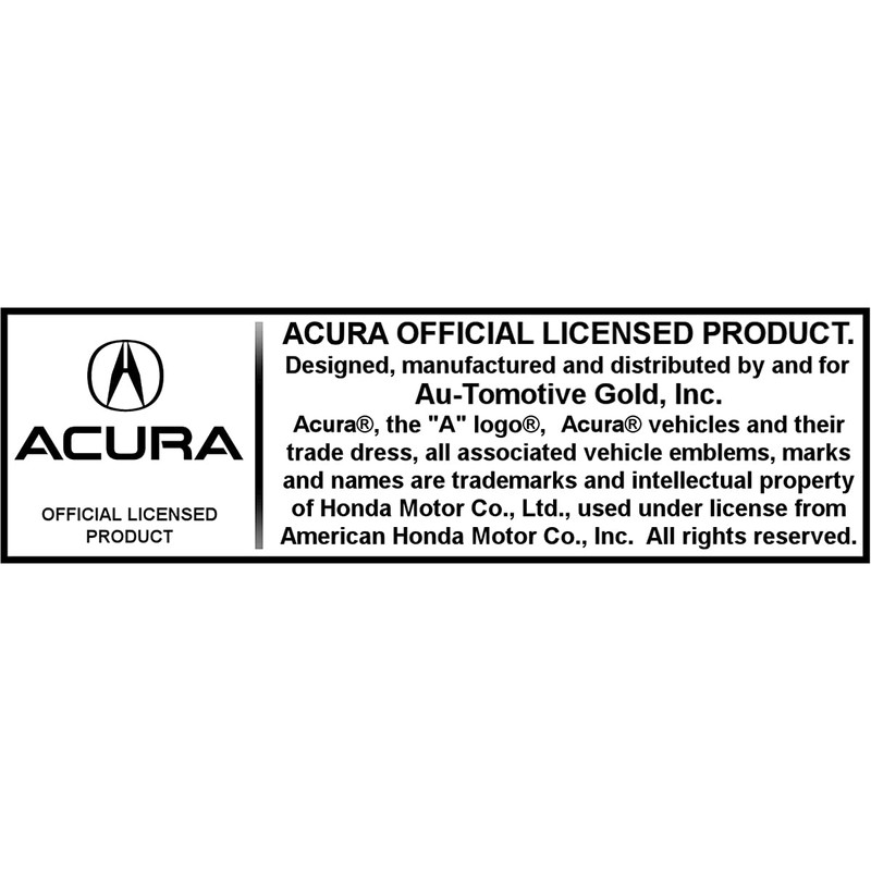 Acura A-Spec Laser Etched Black Stainless Steel Cut-Out License Plate