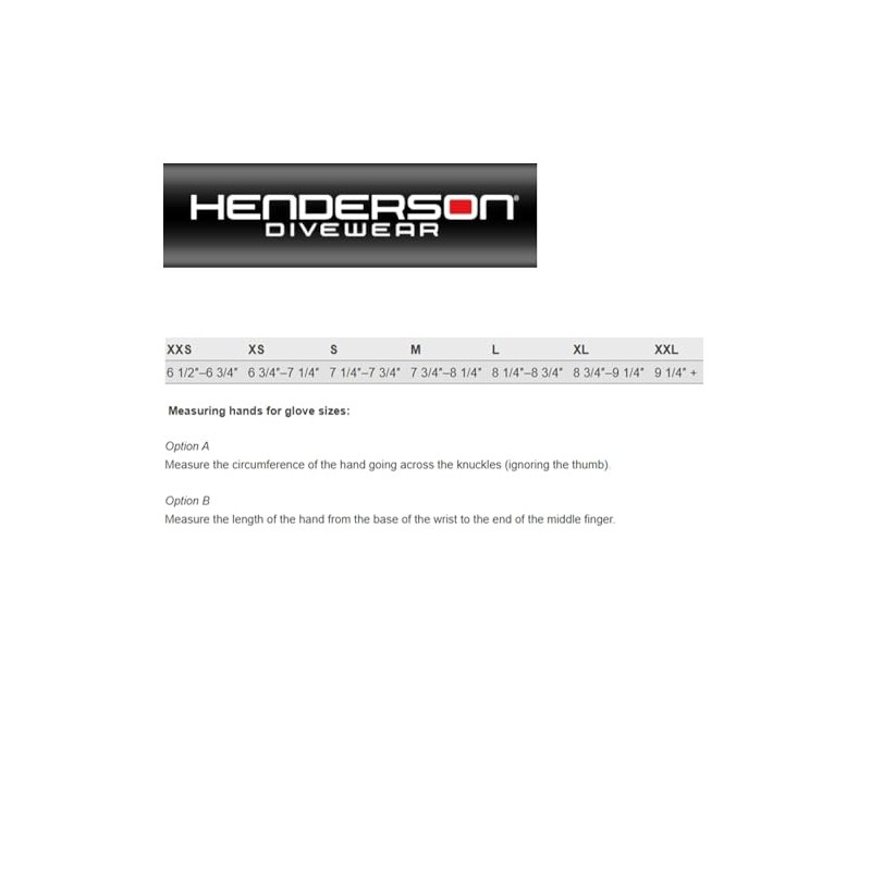 Henderson 3mm Greenprene 5-Finger Gloves, M