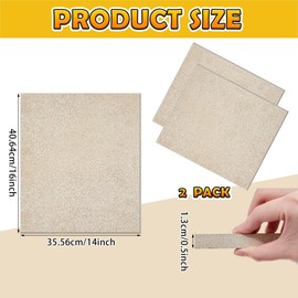 Sasylvia 2 Pcs Quadrafire Baffle Board 16'' x 14'' x 0.5" 2100f FireBrick Wood Stove Fireboard Insulation Fireplace Replacement Parts for Heating Hearth Oven Forges Kilns