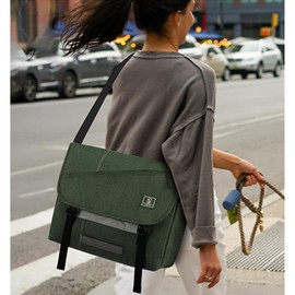 OIWAS Messenger Bags Women 15.6 Inch Laptop Satchel Bags Anti Theft Work Bags Shoulder Crossbody Bag Bookbag Briefcase Men Green