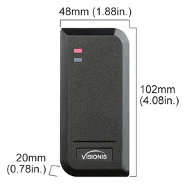 FPC-6434 VIS-3100 Access Control Black Outdoor IP66 Card Reader Only Compatible with Wiegand 26 Bit with a 10 Pack of Proximity Key Tags