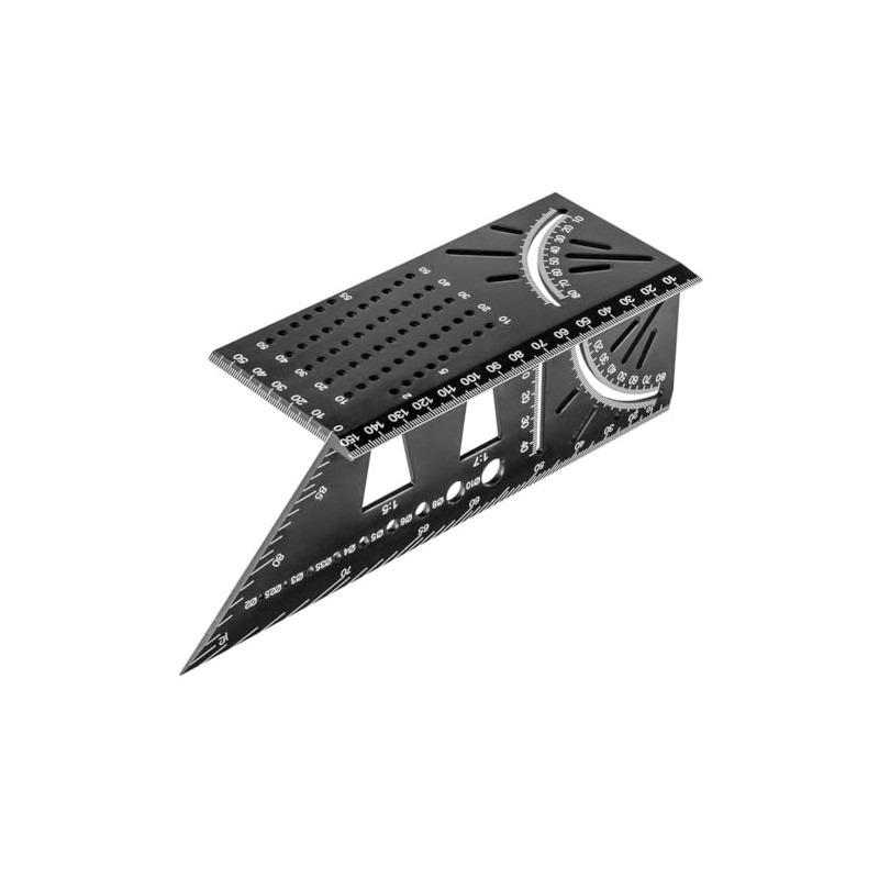 Japanese Neo Aluminum Square 45 & 90 Degree Protractor