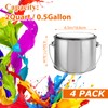 AKOLAFE 4 Pack 2 Quart Paint Cans with Lids &