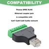 4 Stück RJ45 Weibliches Buchse auf 8 Pins Schraubklemmenblock Adapter