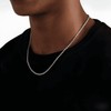 CLASICOMIS CLASICOMIS 3.5mm Mens Stainless Steel Silver Rope Chain Necklace