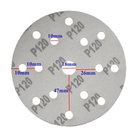HOTCKB 50tlg Schleifpapier Scheiben Ø 150mm Schleifpapi Klett 15 Loch Exzenterschleifer Körnung 120