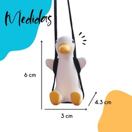 Mastery Brand Adorno Colgante Oscilante de coche de pato - Columpio para espejo retrovisor, Accesorio de decoración divertida y original para tu coche, Divertido Animal de Adorno Estético de Espejo