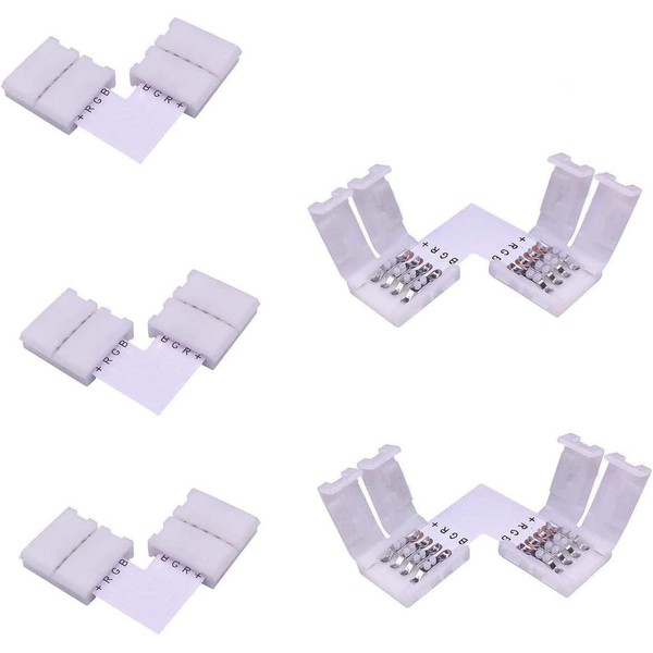 LITAELEK LitaElek 5pcs L- Form Schnellverbinder 4 Polig LED Eckverbinder