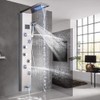 ELLO&ALLO Wall Mount Stainless Steel LED Shower Panel Tower System