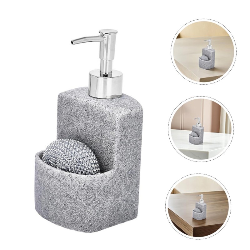 CAXUSD Multi-use Dish Soap Dispenser Sponge Holder for Kitchen Bathroom